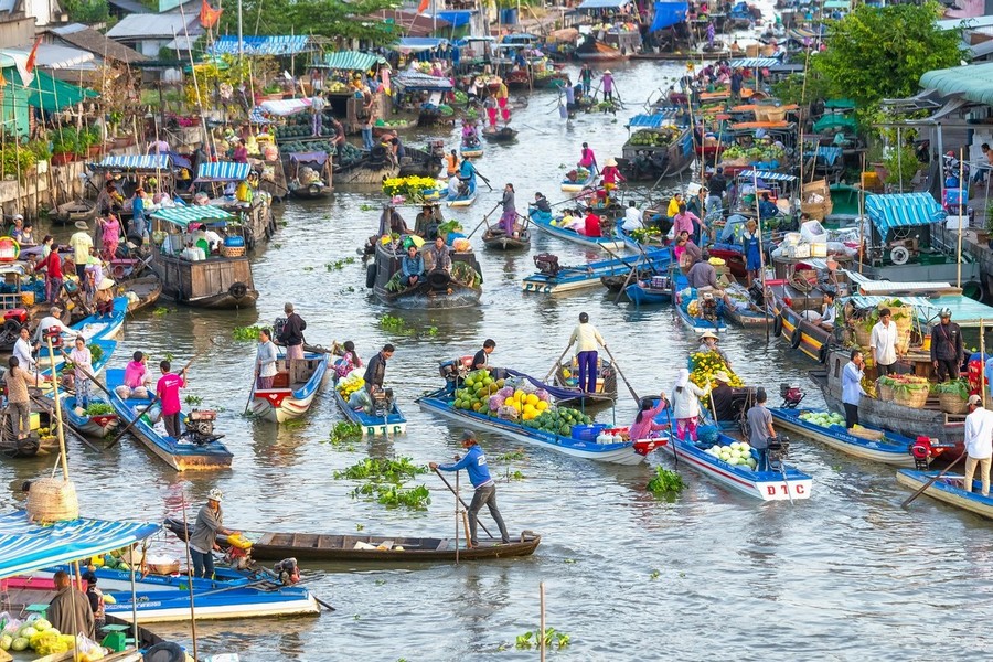 Less Touristy Floating Markets in Mekong Delta